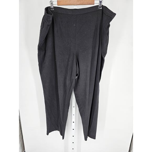 George Women's Black Elastic Waist Polyester Wide Leg Pants Size 3XL - Picture 1 of 4